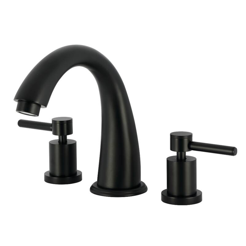 Kingston Brass Concord Two-Handle Deck Mount Roman Tub Faucet - Matte Black