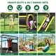 preview thumbnail 3 of 8, 660lbs Swing Set for Backyard with Saucer Swing, Climbing Net, Trapeze Bar, Slide, Outdoor Playset for Kids