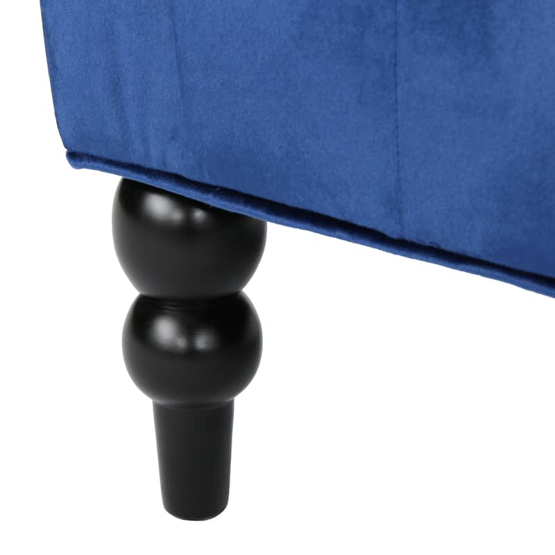 Velvet Button Tufted High Wingback Loveseat Sofa