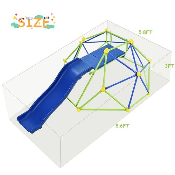 Kids Climbing Dome Jungle Gym - 6 ft Geometric Playground Dome Climber ...