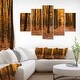 Designart 'Yellow Trees and Fallen Leaves' Modern Forest Glossy Metal ...