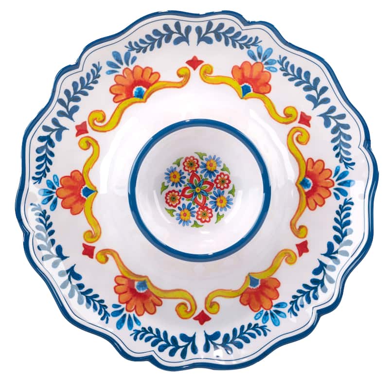 Certified International Flores Melamine 2-piece Appetizer Serving Set