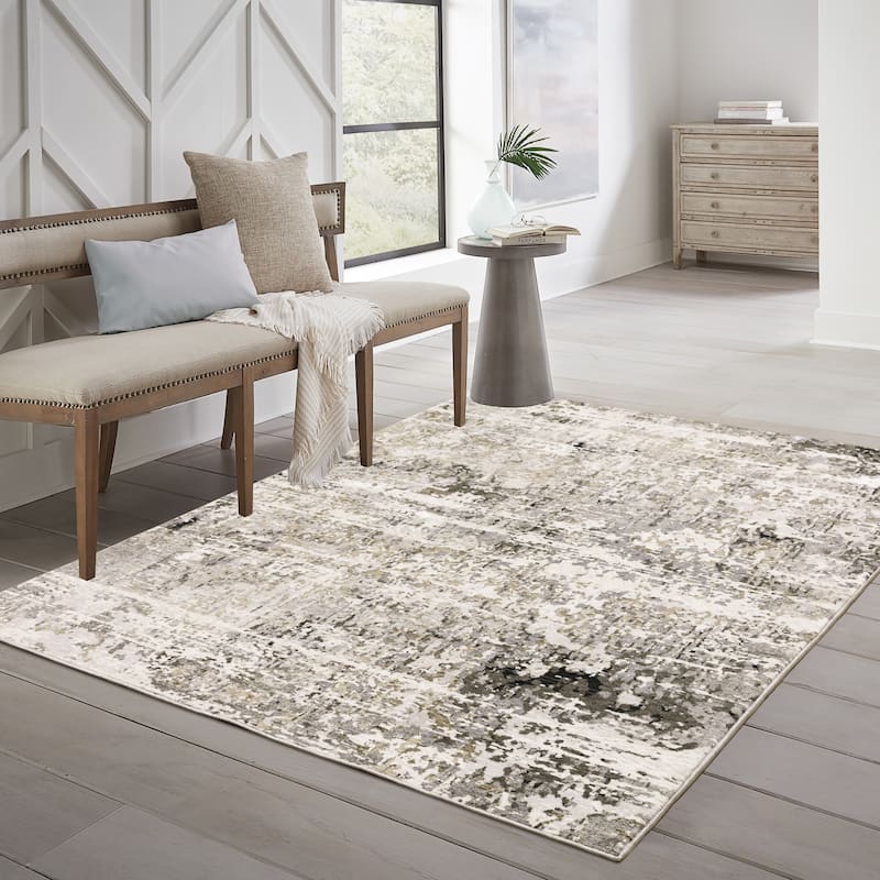 Style Haven Nelson Distressed Abstract Beige/ Grey Indoor Area Rug