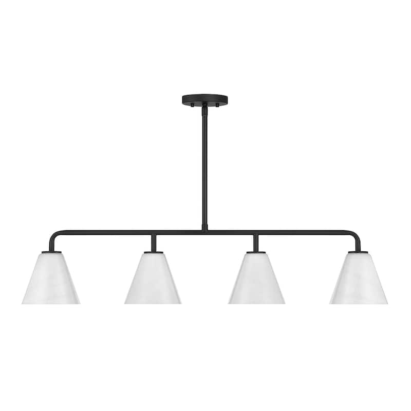 Blair 4-Light Linear Chandelier - Matte Black