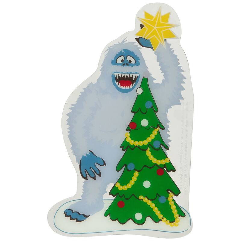 8" Bumble Tops the Tree Double Sided Gel Christmas Window Cling decor