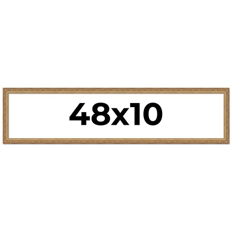 48x10 Frame Red Solid Wood Picture Frame Width 1.75 Inches | Interior Frame Depth 1 13/16 Inches