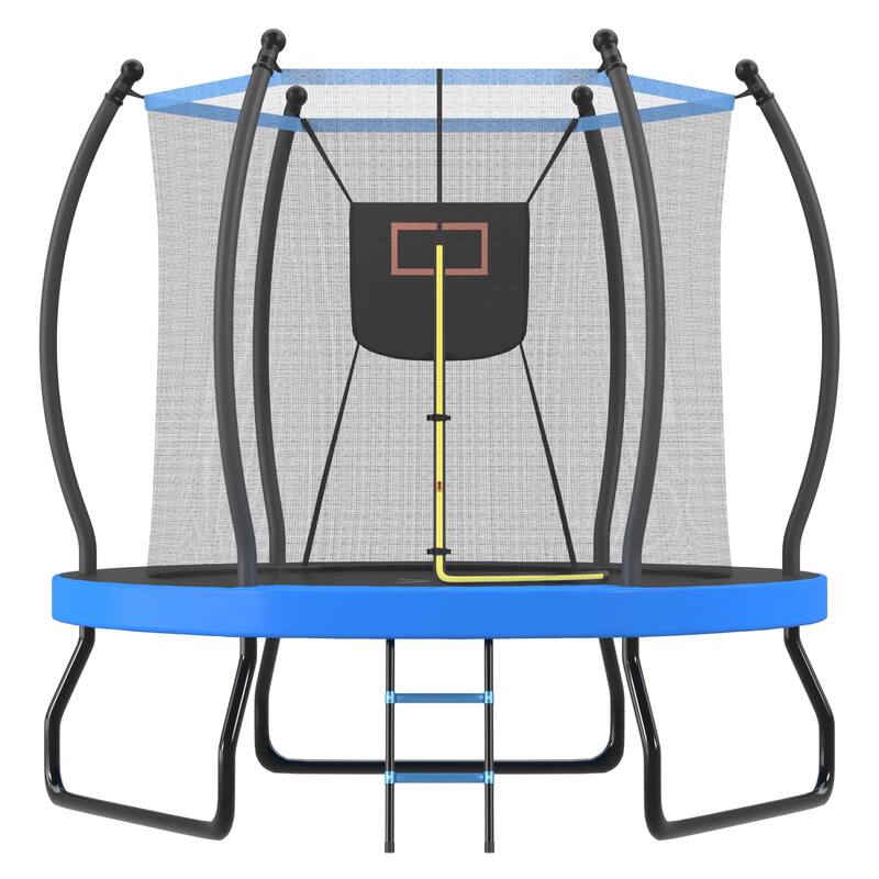 Toddler Trampoline with Handle - Baby Gift for Boys Girls, Indoor Outdoor Use - Blue - 96