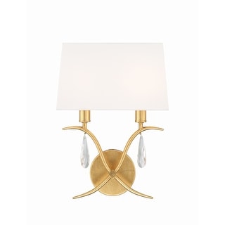 Crystorama Lighting Group ROL-18802 Rollins 2 Light 14" Tall Wall