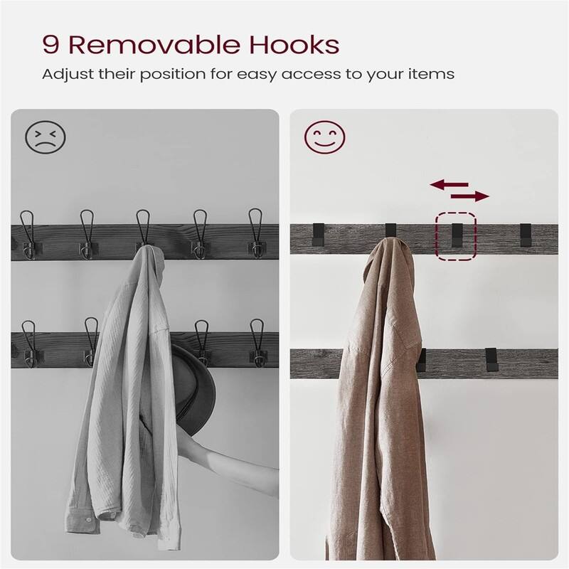Entryway Bench with Coat Rack