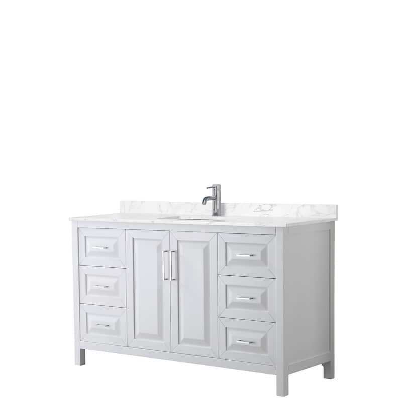Daria 60 Inch Single Vanity, Cultured Marble Top