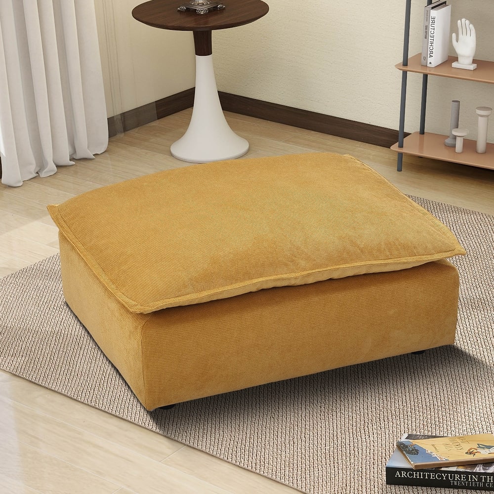 Modular Sectional Sofa, Modern Comfy Cloud Sofa Couch, Corduroy Rainbow Deep Seat Sofa with Movable Cushion