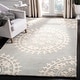 preview thumbnail 4 of 103, SAFAVIEH Handmade Soho Shyhrete Medallion N.Z. Wool Rug 3'6" x 5'6" - Light Grey/Ivory