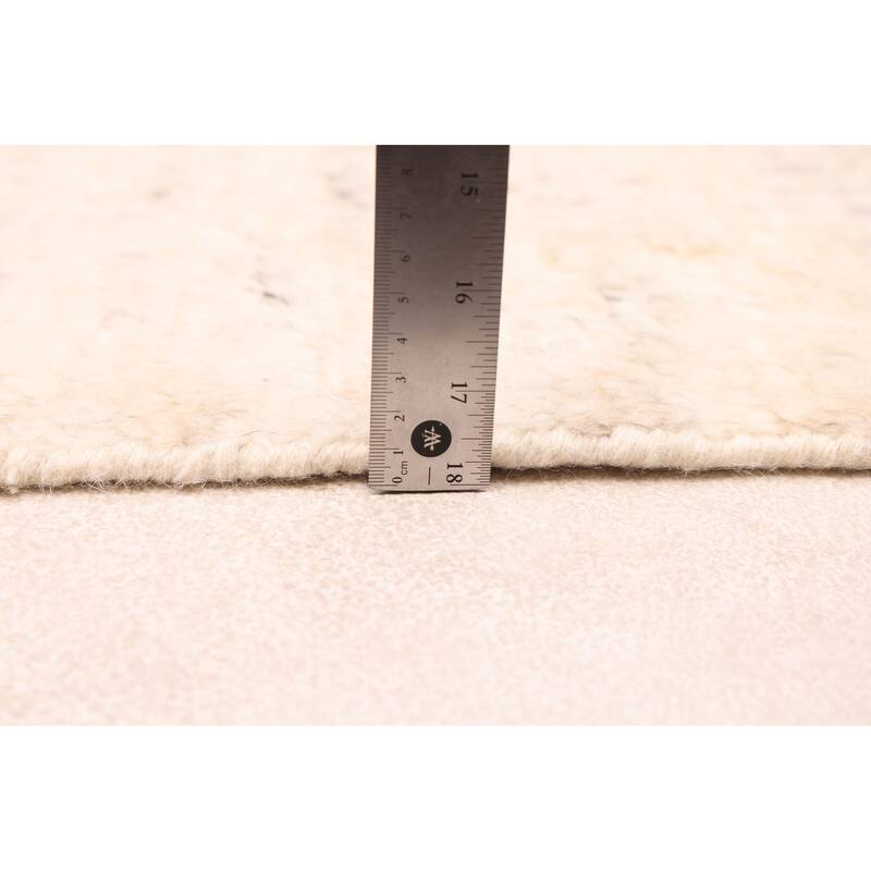 ECARPETGALLERY Hand-knotted Looma Cream Wool Rug - 7'11 x 10'0