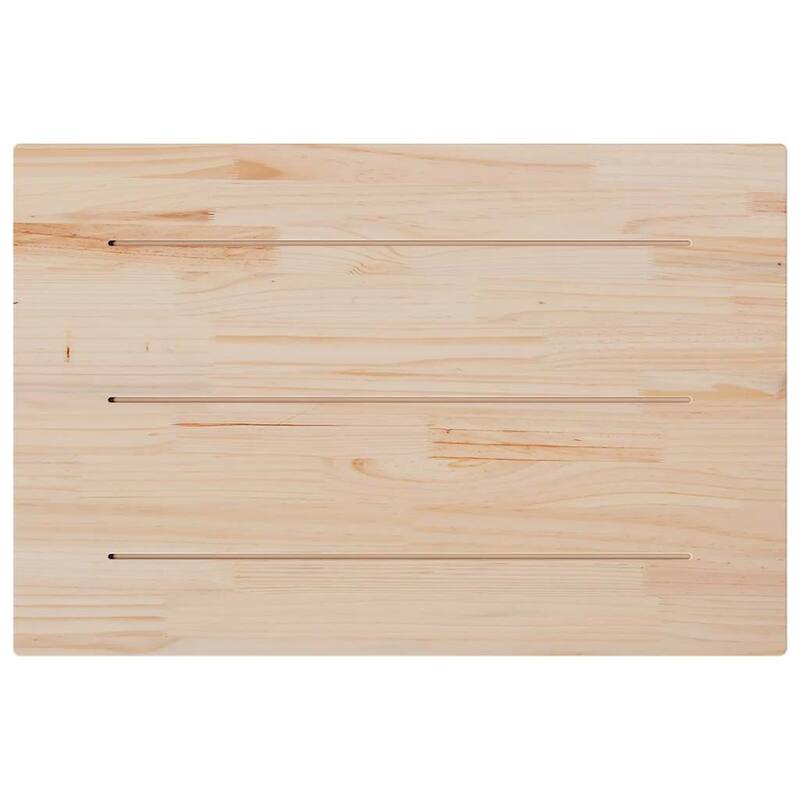 vidaXL Table Top Natural Solid pine wood Medium Rectangular Rustic - 19.7 x 31.5 x 1.0 in