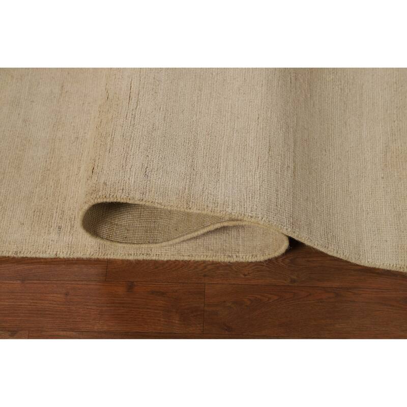 Gabbeh Oriental Area Rug Hand-Knotted Modern Beige Wool Carpet - 4'8" x 6'6"