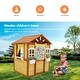 preview thumbnail 4 of 6, Outdoor Playhouse for Kids Wooden Cottage with Working Doors Windows