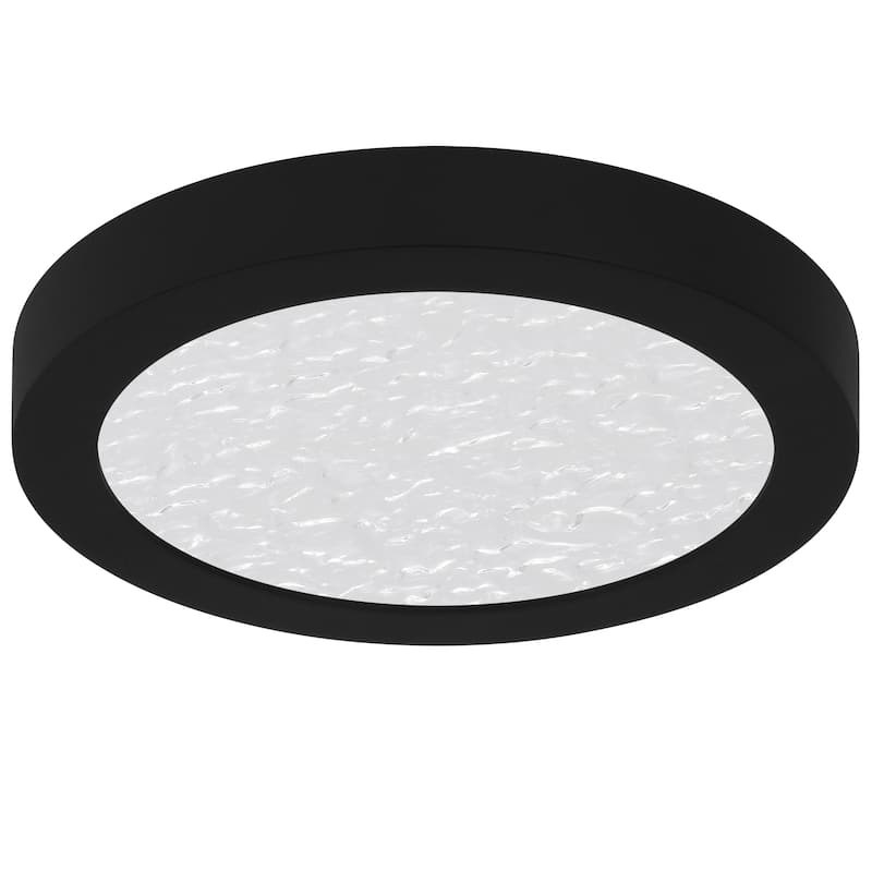 Outskirts Integrated LED Earth Black Flush Mount with CCT Switch