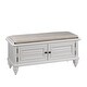 preview thumbnail 3 of 7, Bermuda Upholstered Storage Bench by Homestyles