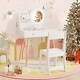 preview thumbnail 1 of 6, White Princess Makeup Dressing Desk and Chair Set with Mirror and Lights for Kids - 27.5" x 13.5" x 40" Kids