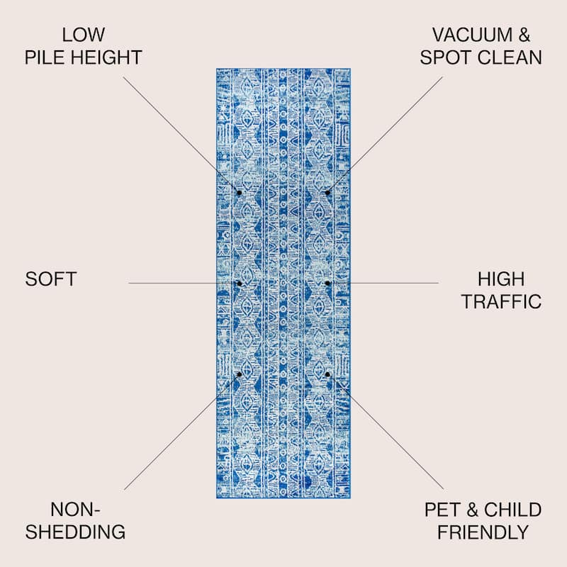JONATHAN Y Cherie Persian Boho Vintage Tribal Area Rug