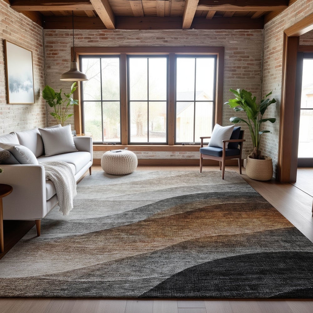 Premium Washable Super Soft Modern Waves Mayfield Rug