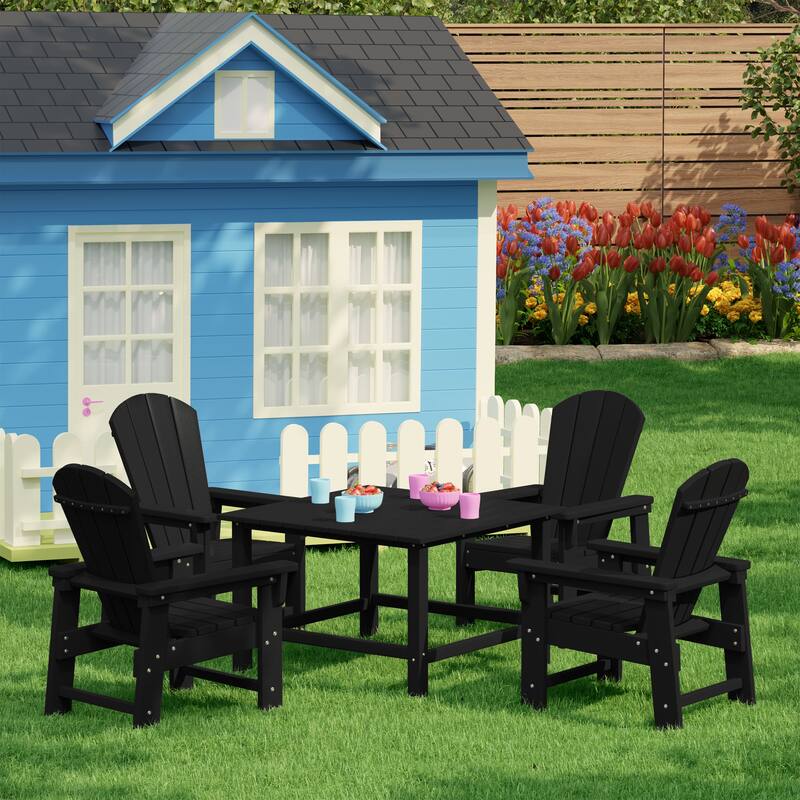 Laguna Kids Adirondack 5-Piece Square Table Dining Set