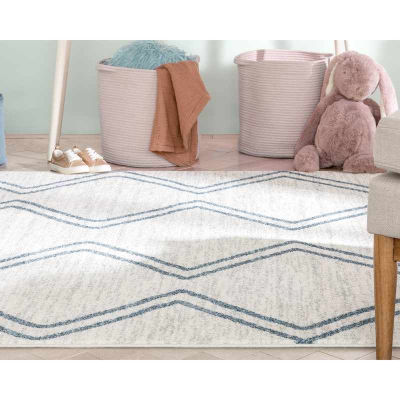 Well Woven Kennedy Reeve Modern Chevron Pattern Area Rug