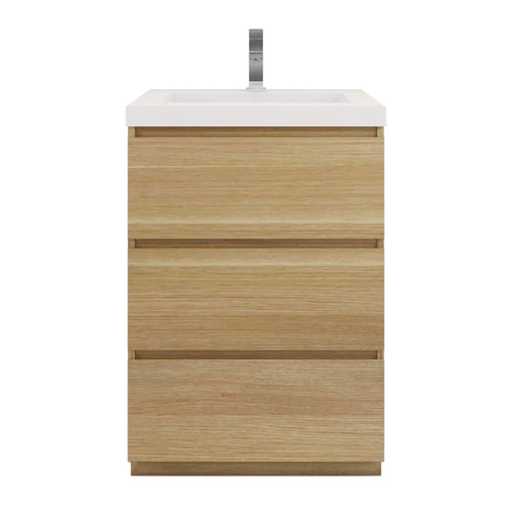 Aron 24'' Freestanding Vanity with Reinforced Acrylic Sink