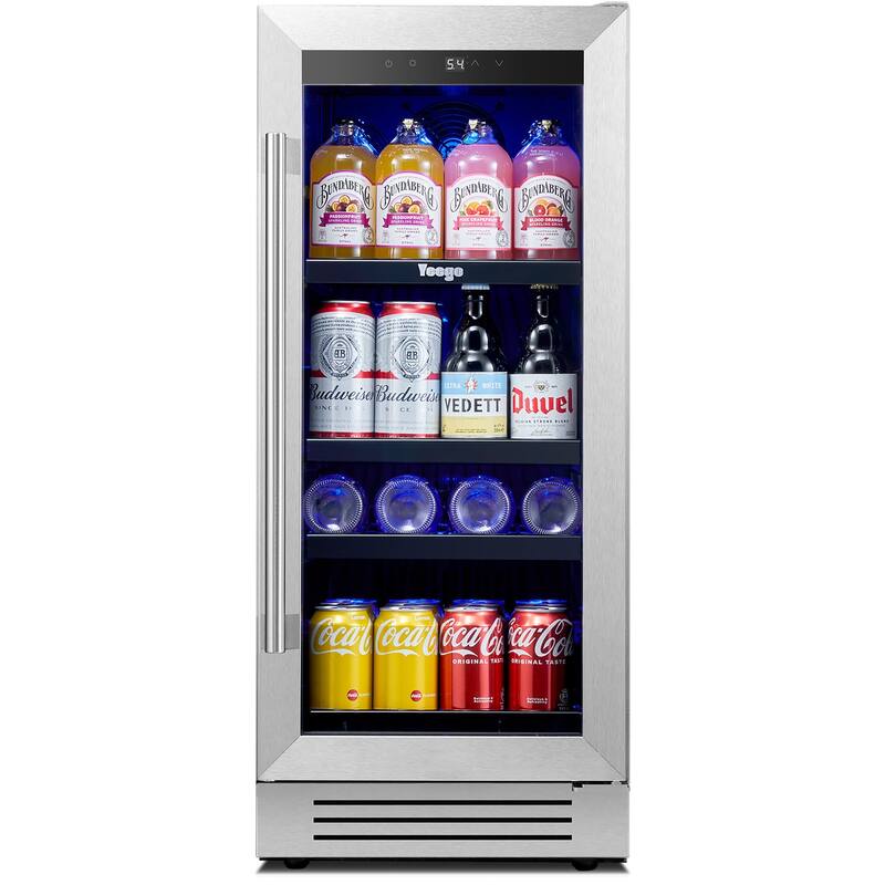 15 Inch Beverage Cooler Center 80 Can Built-in/Freestanding Beverage Refrigerator - 15 inch