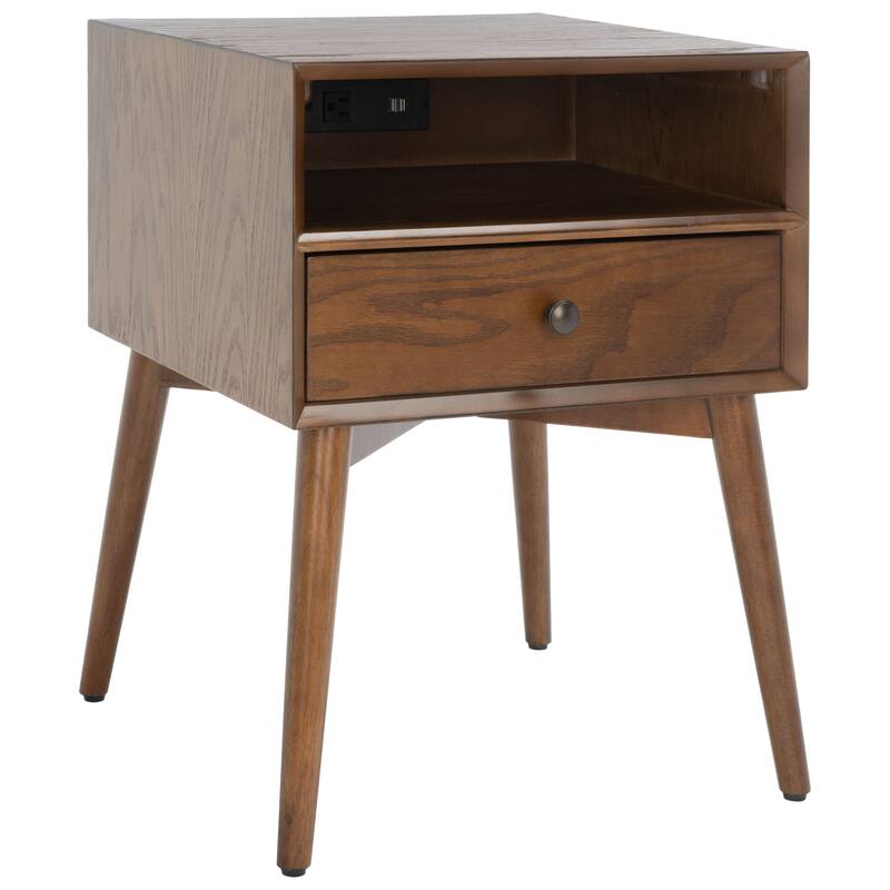 SAFAVIEH Sydni Nightstand with Usb Charging Port