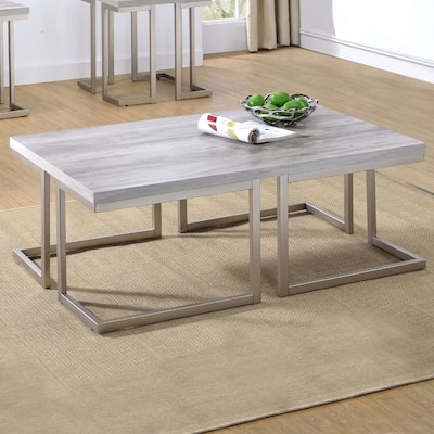 Steve Silver Dexter 48-inch Modern Coffee Table with Metal Base
