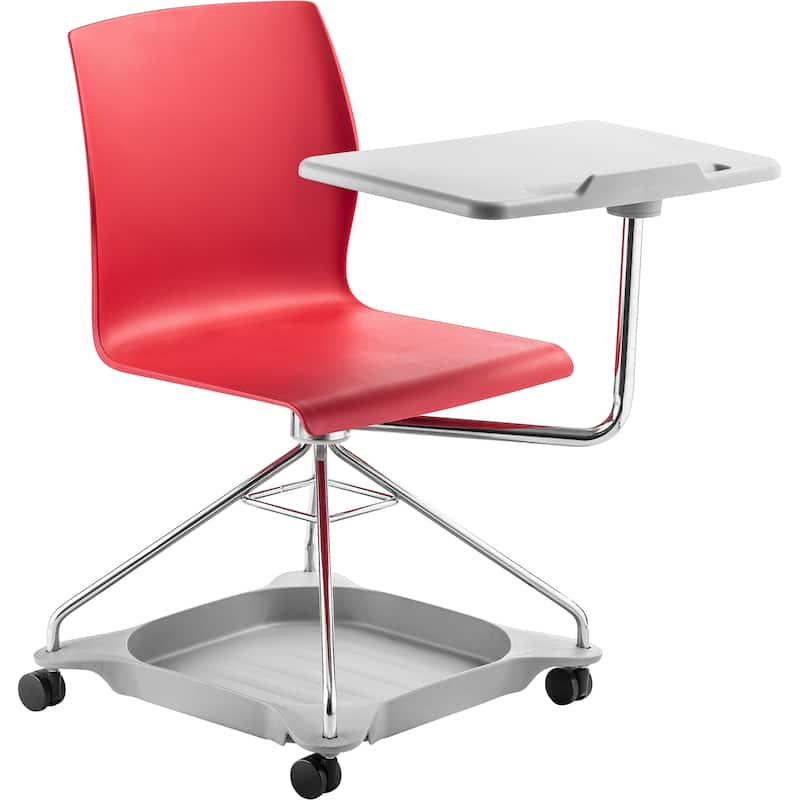 NPS Chair on the Go, Mobile Chair With Tablet Arm - Red