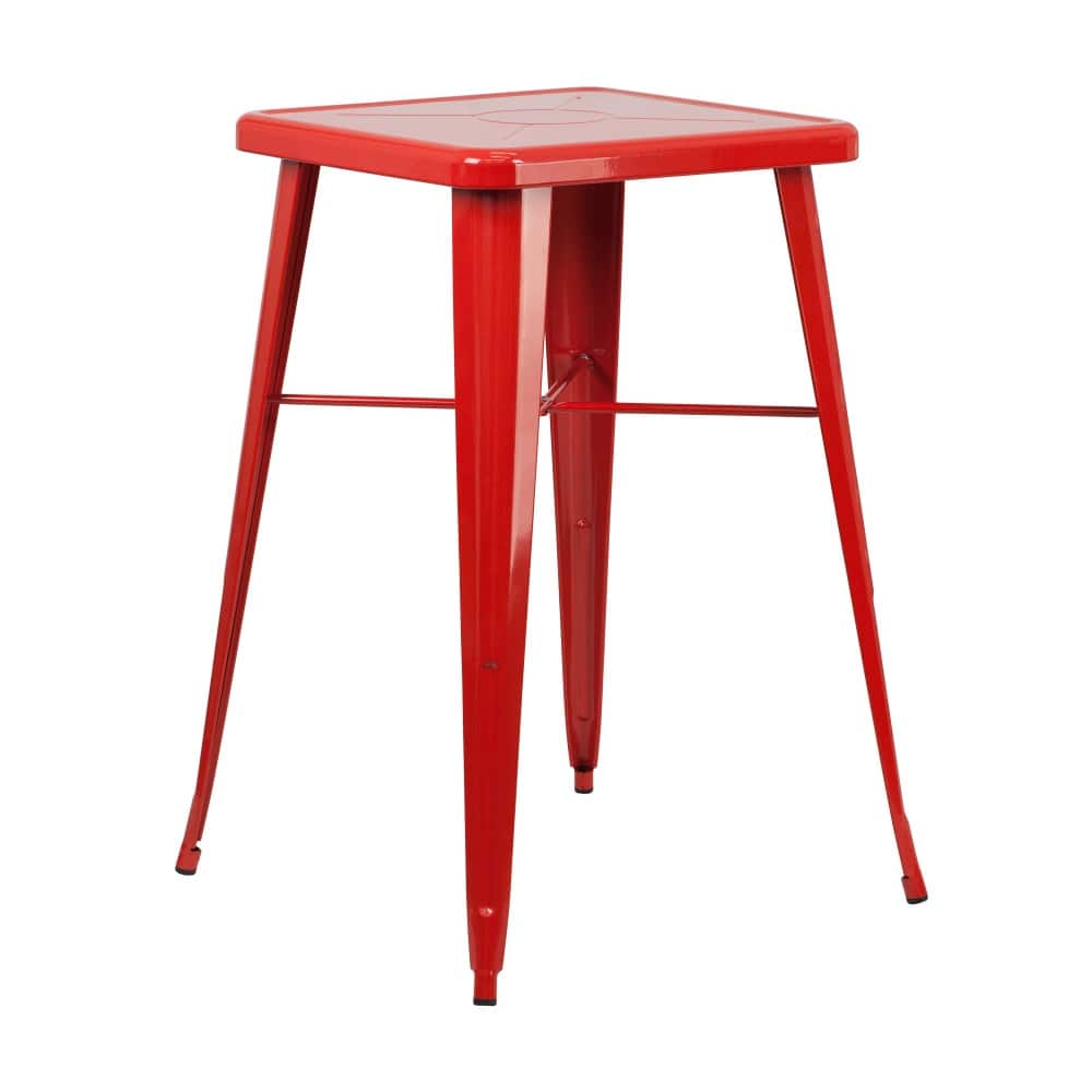 23.75'' Square Metal Indoor-Outdoor Bar Height Table