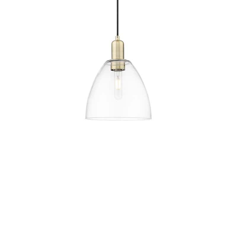 Innovations Lighting 716-1P-13-9 Bristol Pendant Bristol 9" Wide Mini - Antique Brass / Clear