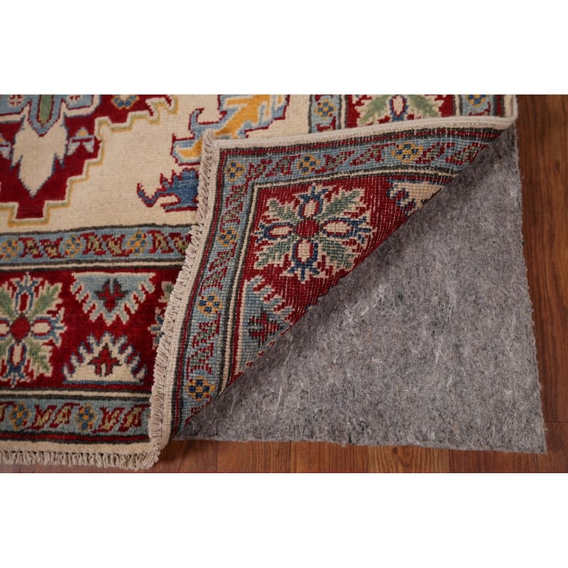 Geometric Kazak Oriental Foyer Area Rug Handmade Wool Carpet - 4'0" x 6'8"
