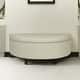 preview thumbnail 20 of 48, Adeco Half Moon Storage Ottoman Semi Circle Bench