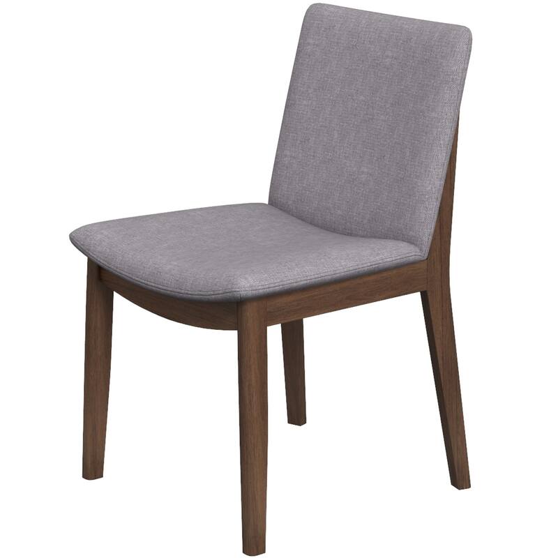 GDFStudio - Laura Mid-Century Modern Solid Wood Dining Chair Set with Upholstered Fabric, Set of 2 - 20"