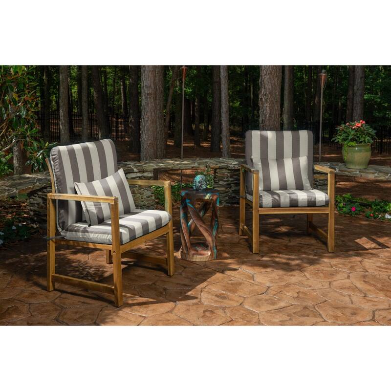 Sunbrella 20x13 Striped Outdoor Lumbar Throw Pillow