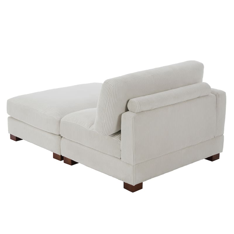 Modular Sectional Sofa with Ottomans