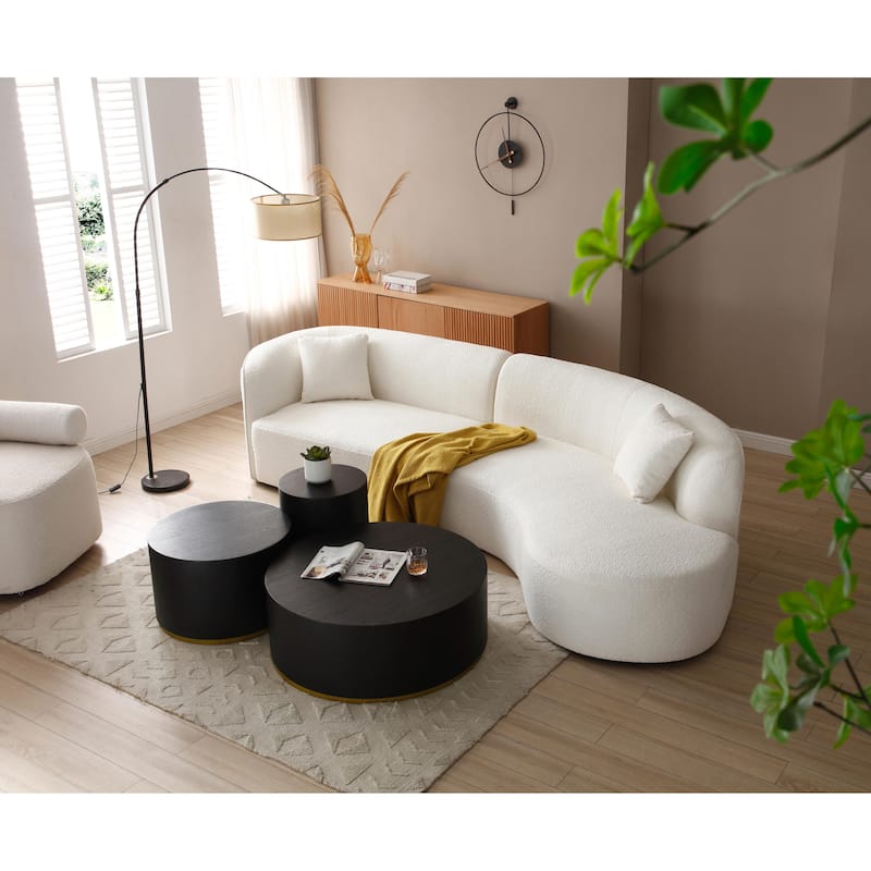 Round Coffee Table 35.1" Modern Living Room Table