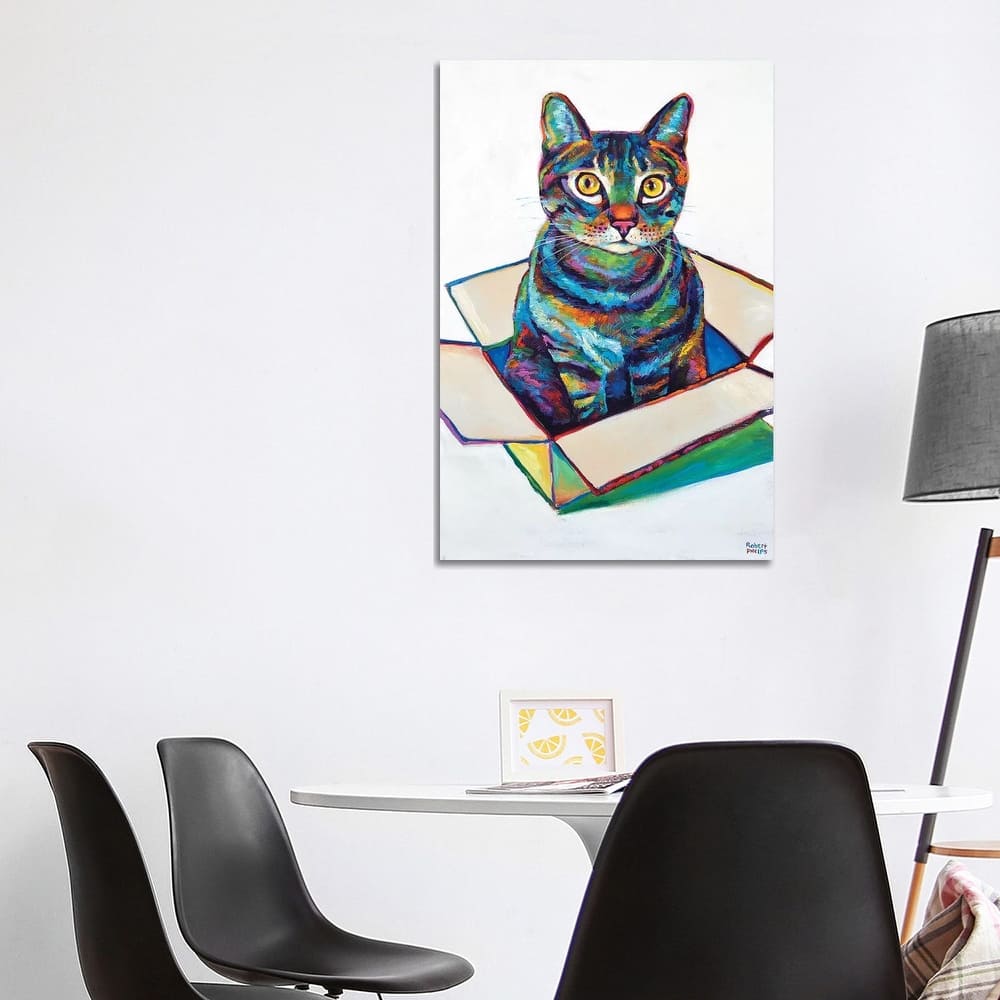 iCanvas "Cat In Box" by Robert Phelps Canvas Print