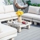 preview thumbnail 9 of 29, Outdoor Aluminum Conversation Sofa Set with Sponge-filled Cushion