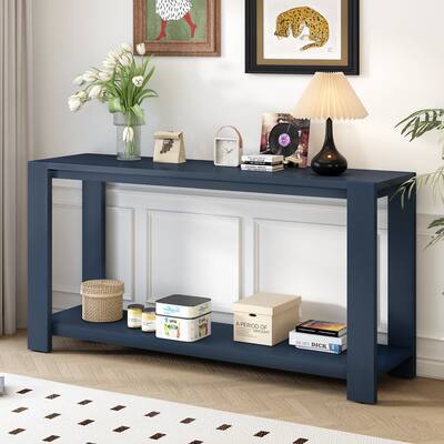 Console Table with Bottom Shelf and Four Legs