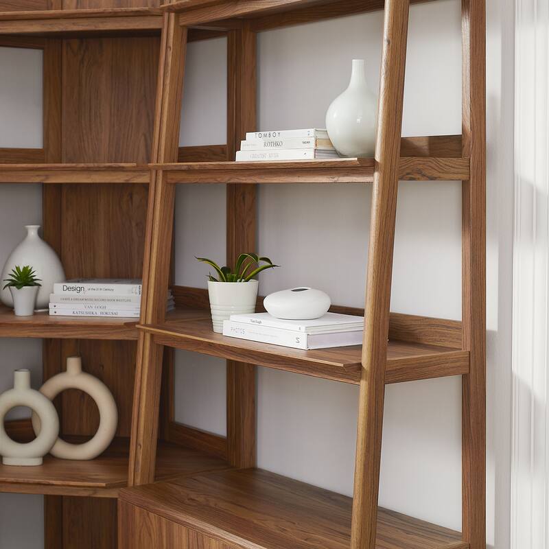 Bixby 3 Piece Corner Bookshelf Set With Wide and Narrow Bookshelves