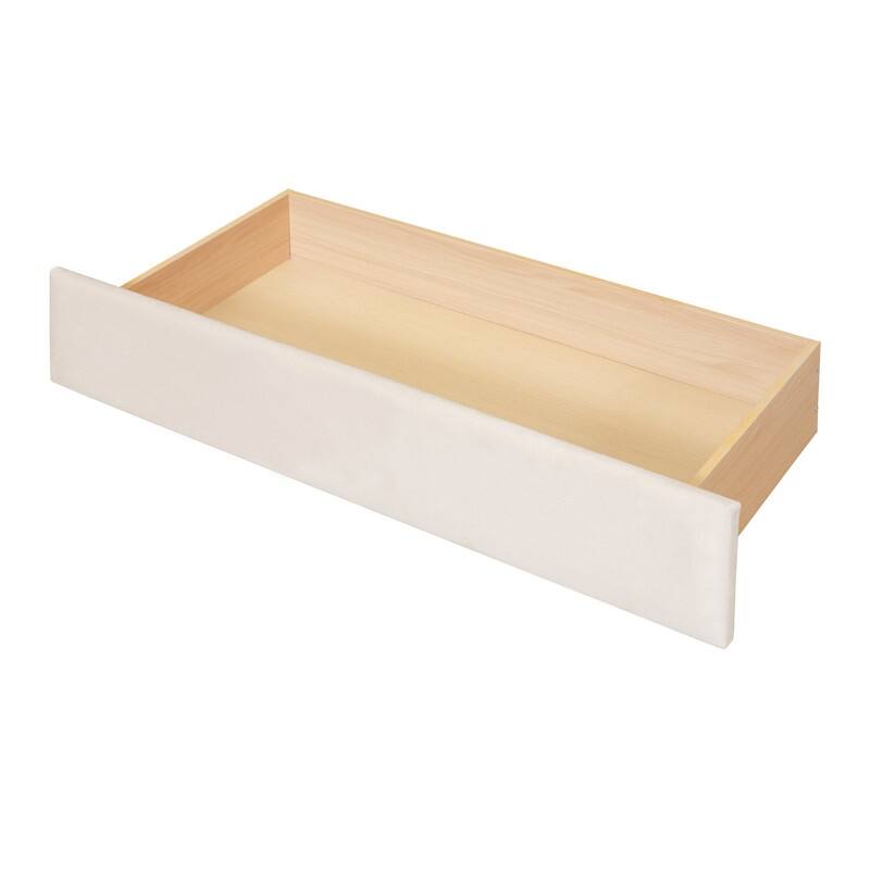 Upholstered Daybed with 2 Storage Drawers, Twin Size Daybed Frame with