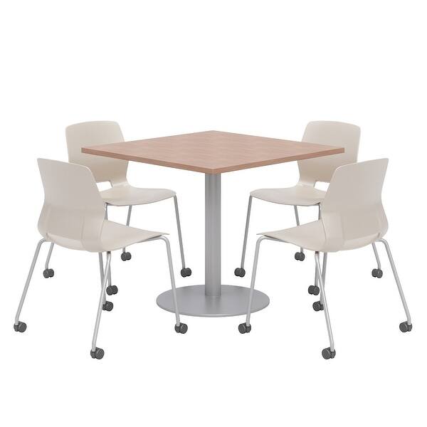 Shop Olio Designs Square Dining Table Set Lola Caster Chairs