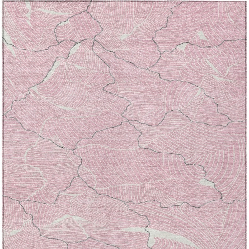 HomeRoots Abstract Transitional Rectangle Outdoor Rug