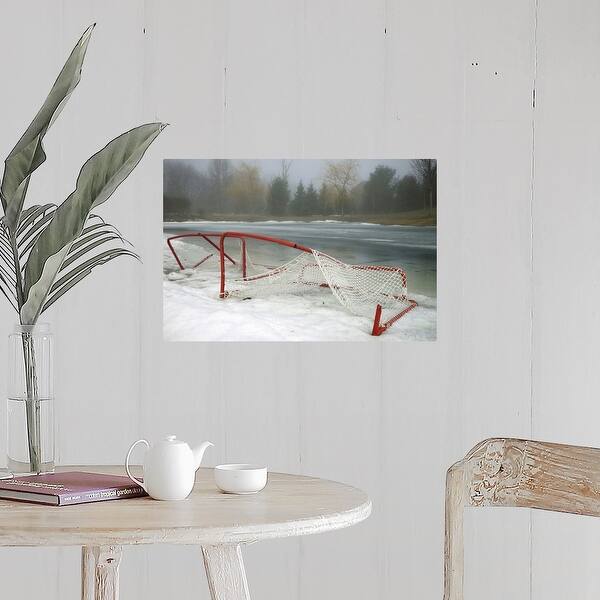 Shop Hockey Net Left From Season In Melting Snow At Ottawa