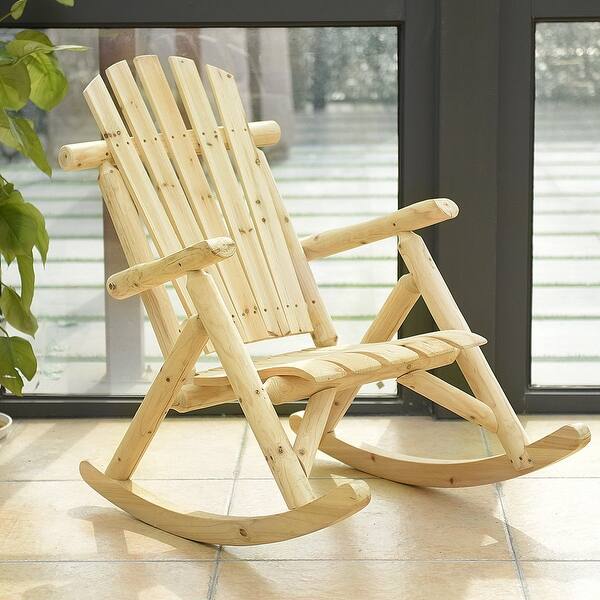 Wood Single Porch Rocker Lounge Patio Rocking Chair Overstock 30090015 Shop rocking chairs and other antique and modern chairs and seating from the world's best furniture dealers. usd