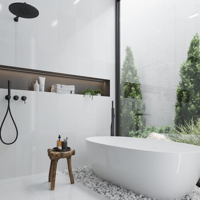 Apollo tile 12 x 24 Grandis Polished White Thassos Marble Tile (10 sq ft/case) - 5 Pack